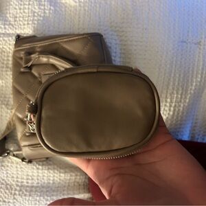 Tan Mini Bag with Smooth Leather Finish